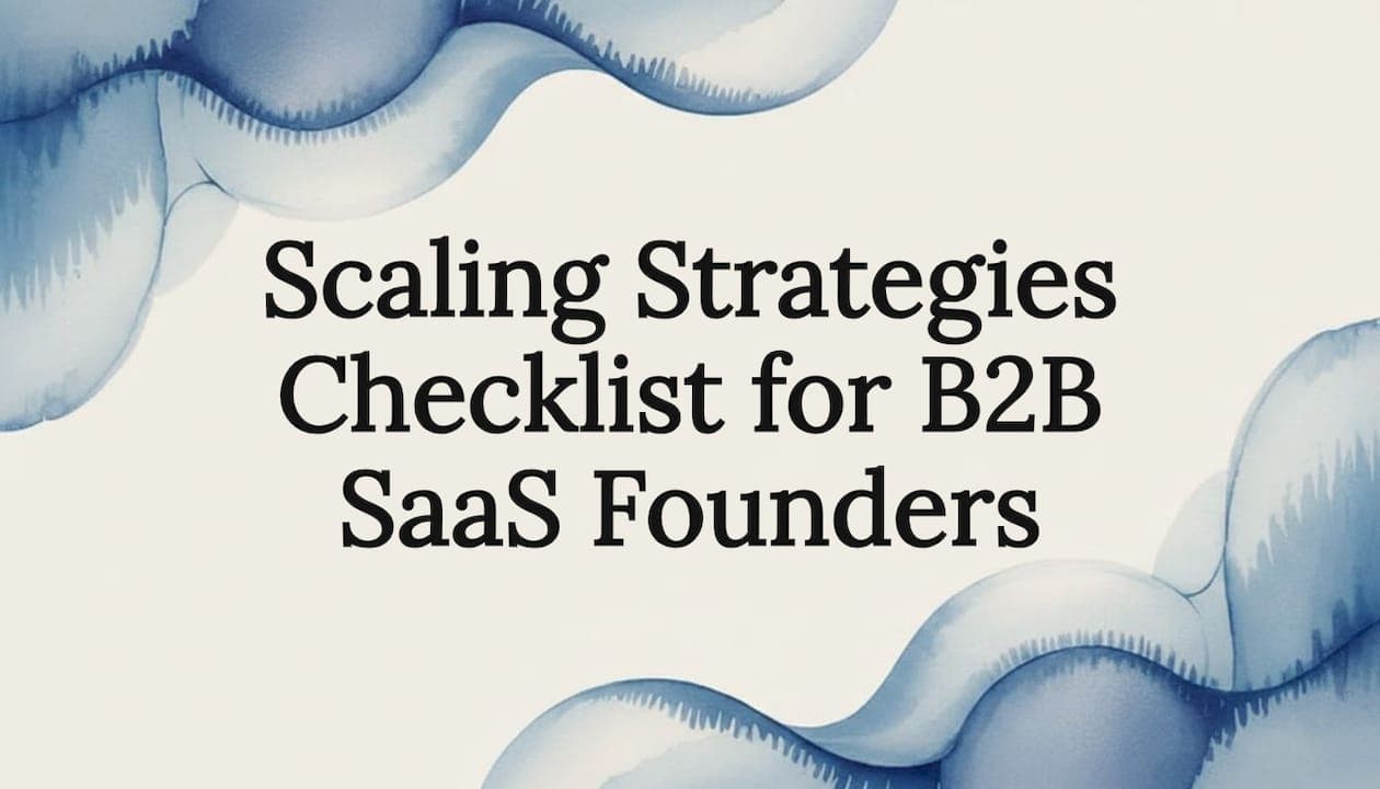 Scaling Strategies Checklist for B2B SaaS Founders
