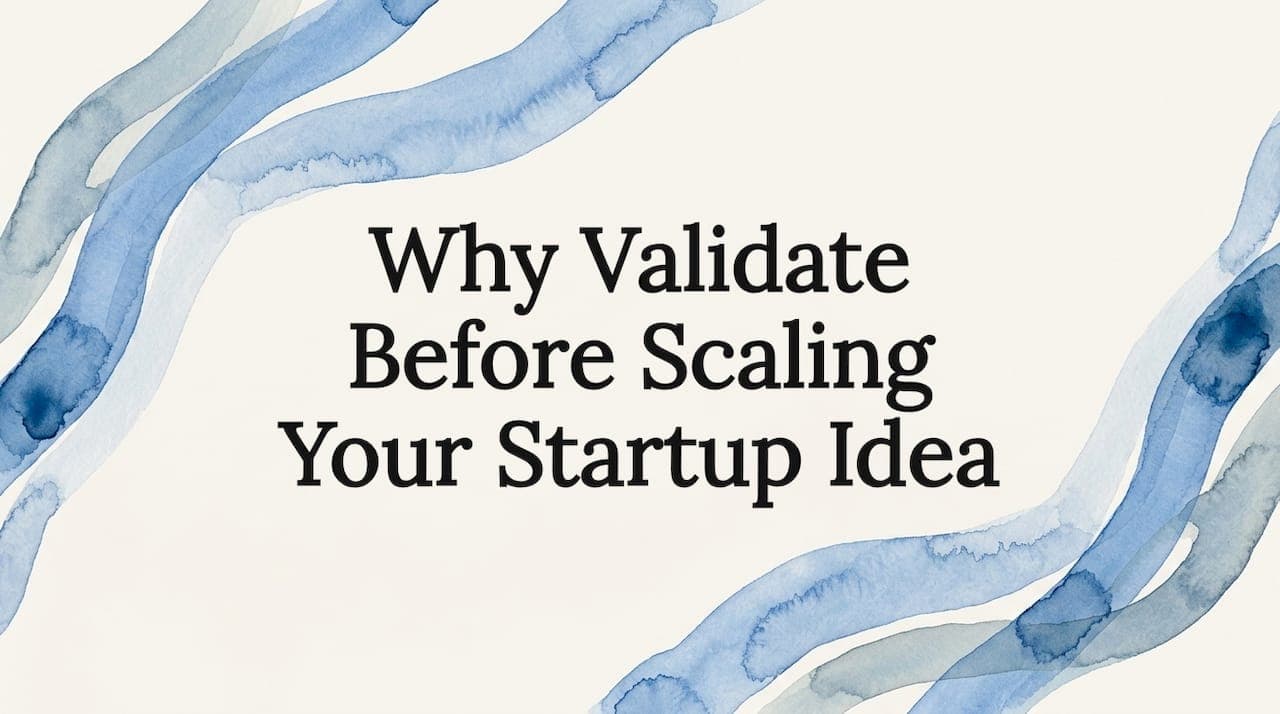 Why Validate Before Scaling Your Startup Idea