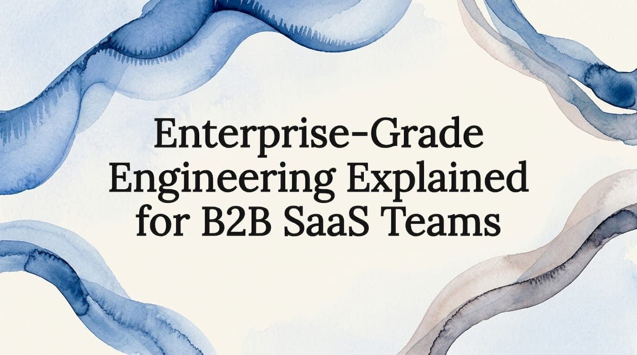 Enterprise-Grade Engineering Explained for B2B SaaS Teams