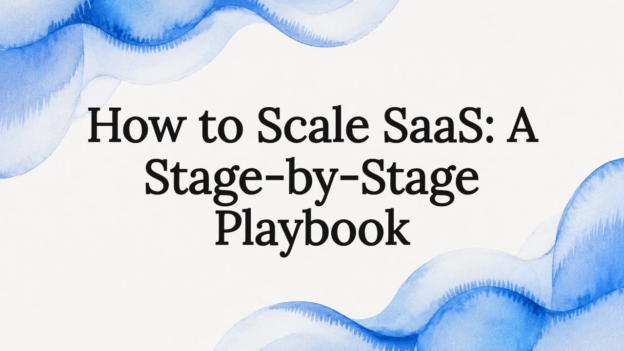 How to Scale SaaS: A Stage-by-Stage Playbook
