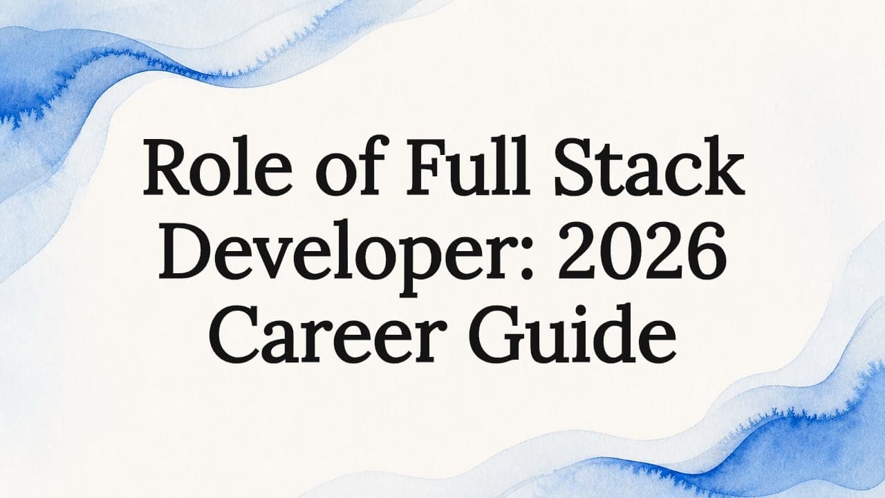 Role of Full Stack Developer: 2026 Career Guide