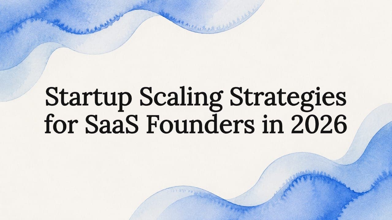 Startup Scaling Strategies for SaaS Founders in 2026