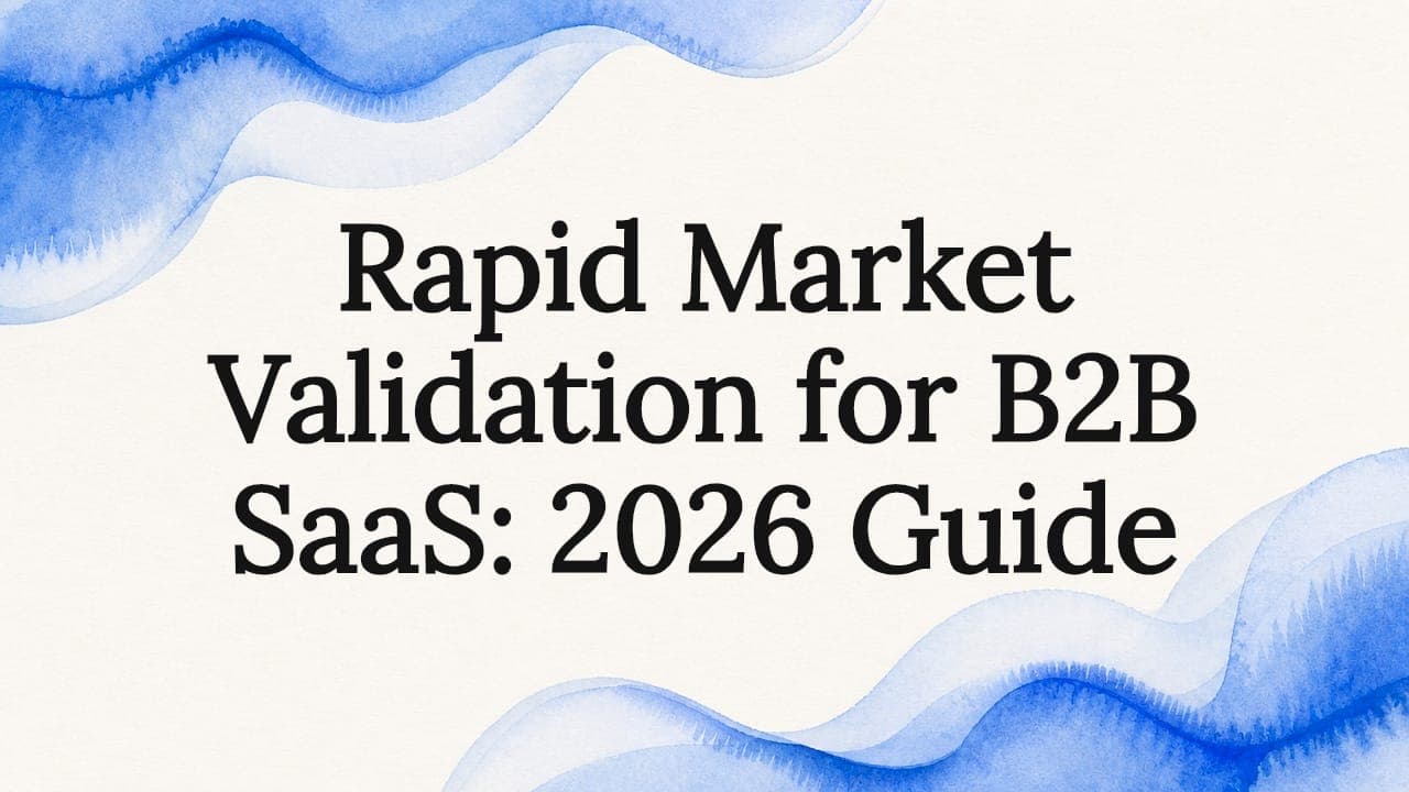 Rapid Market Validation for B2B SaaS: 2026 Guide