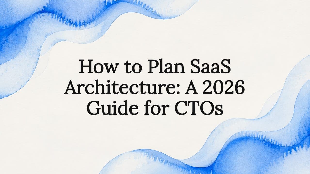 How to Plan SaaS Architecture: A 2026 Guide for CTOs