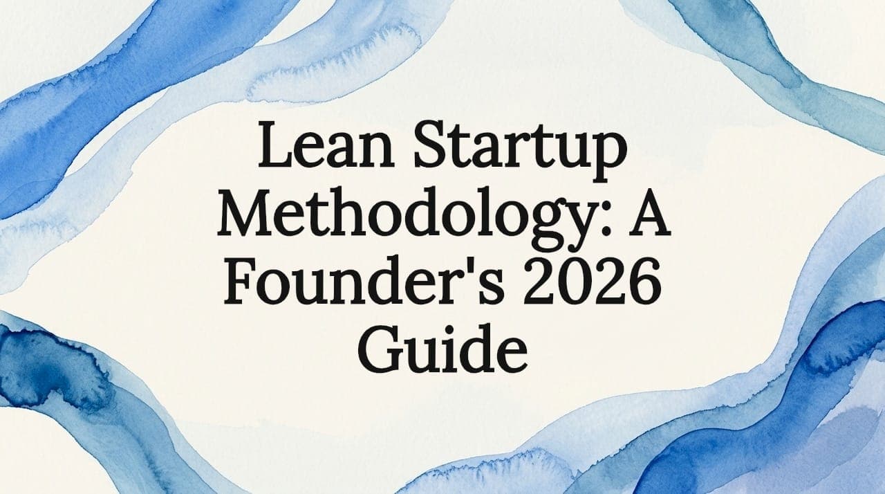 Lean Startup Methodology: A Founder's 2026 Guide