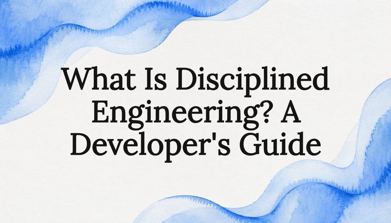 What Is Disciplined Engineering? A Developer's Guide
