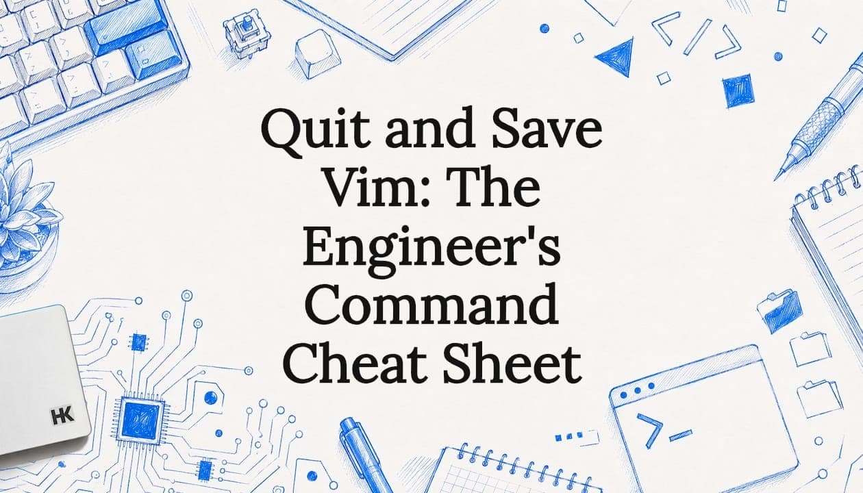 Quit and Save Vim: The Engineer's Command Cheat Sheet