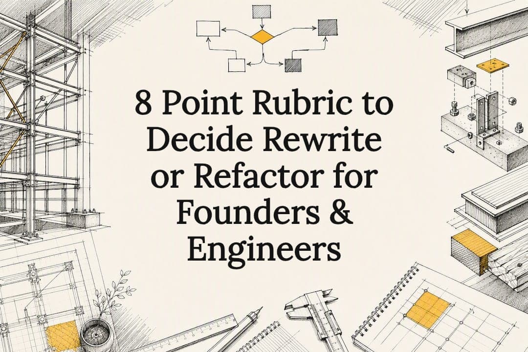8 Point Rubric to Decide Rewrite or Refactor for Founders & Engineers