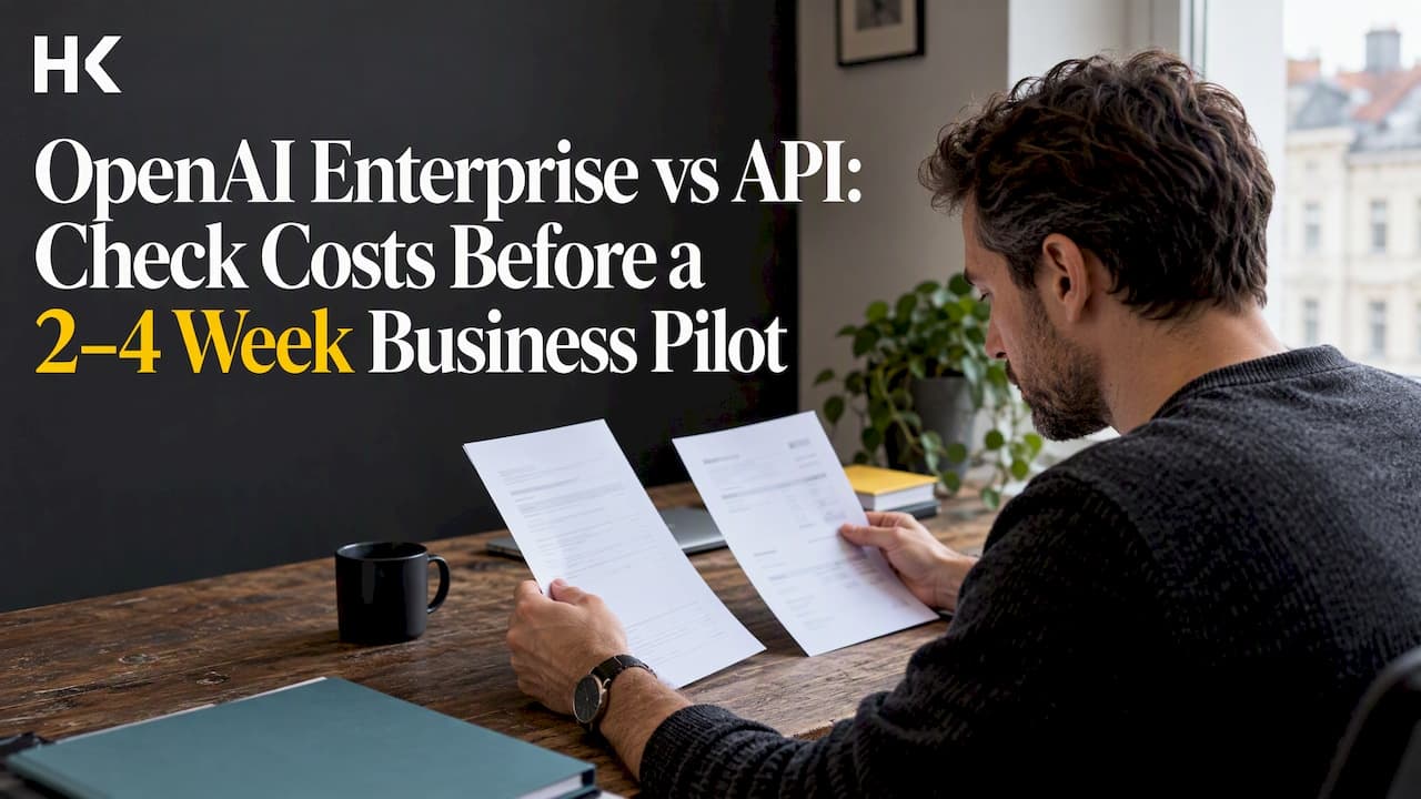 OpenAI Enterprise vs API: Check Costs Before a 2–4 Week Business Pilot