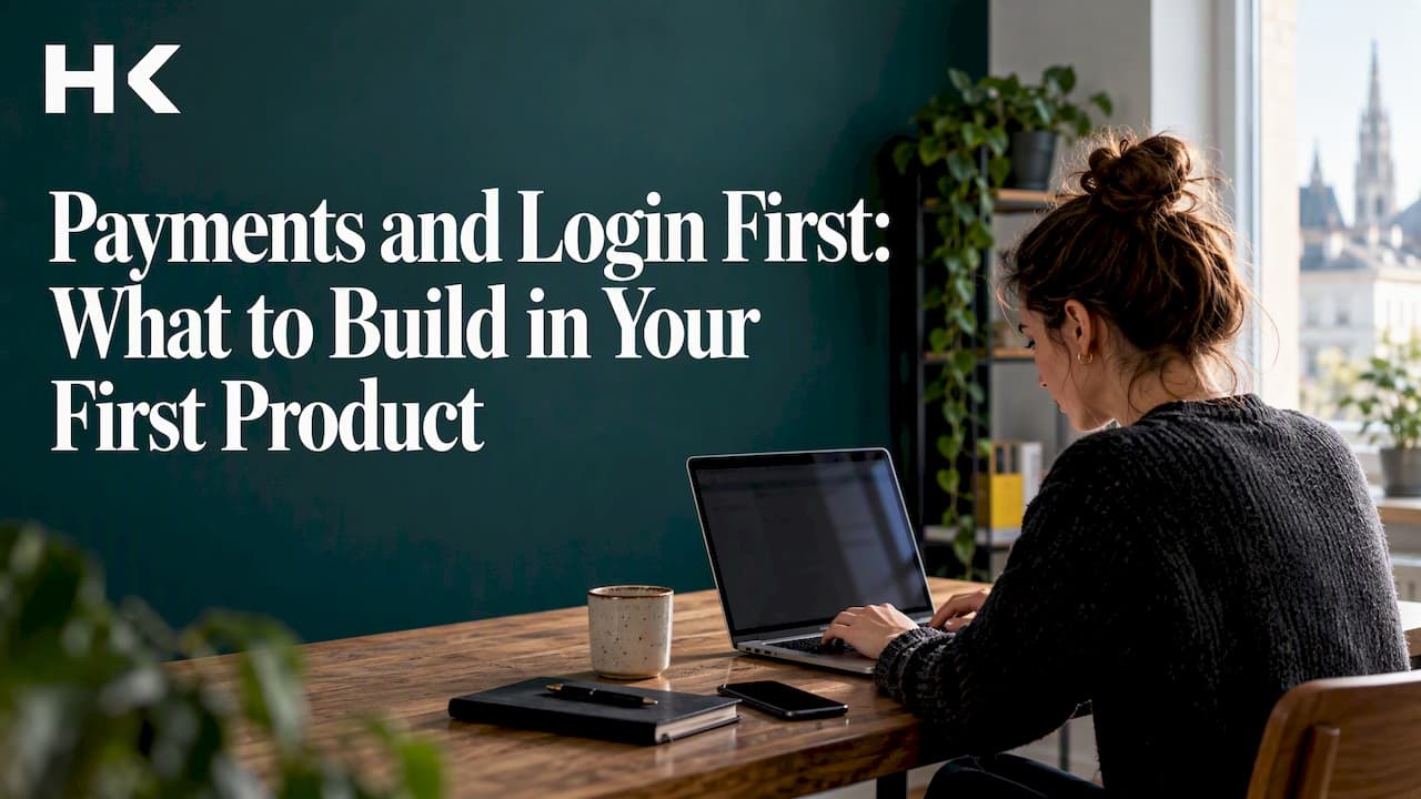 Payments and Login First: What to Build in Your First Product